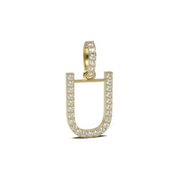 Single Row Diamond Initial Pendant