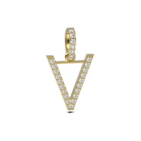Single Row Diamond Initial Pendant
