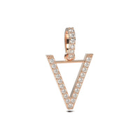 Single Row Diamond Initial Pendant