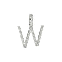 Single Row Diamond Initial Pendant