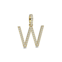 Single Row Diamond Initial Pendant