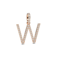Single Row Diamond Initial Pendant
