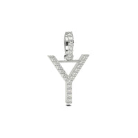 Single Row Diamond Initial Pendant