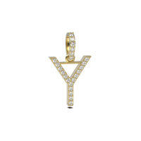 Single Row Diamond Initial Pendant