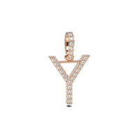 Single Row Diamond Initial Pendant