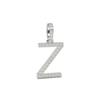 Single Row Diamond Initial Pendant