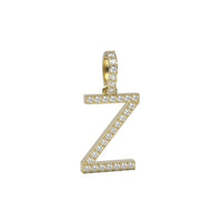 Single Row Diamond Initial Pendant