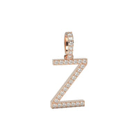 Single Row Diamond Initial Pendant