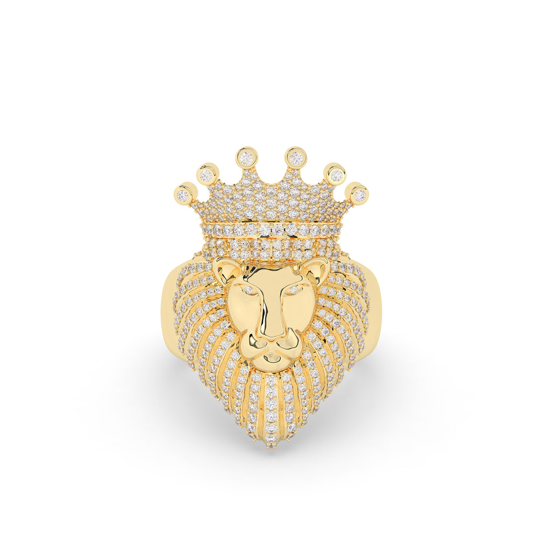 Lion with Crown Ring