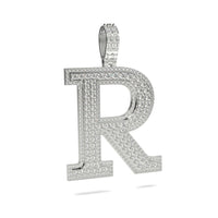 3D Two-Tone Round Diamond Initial Pendants