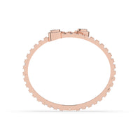Heart Baguette Diamond Bangle