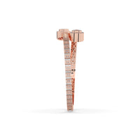 Heart Baguette Diamond Bangle