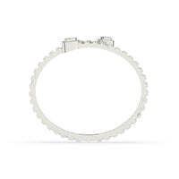 Heart Baguette Diamond Bangle