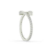 Heart Baguette Diamond Bangle