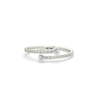 Heart Baguette Diamond Bangle