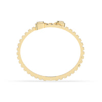 Heart Baguette Diamond Bangle