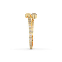 Heart Baguette Diamond Bangle