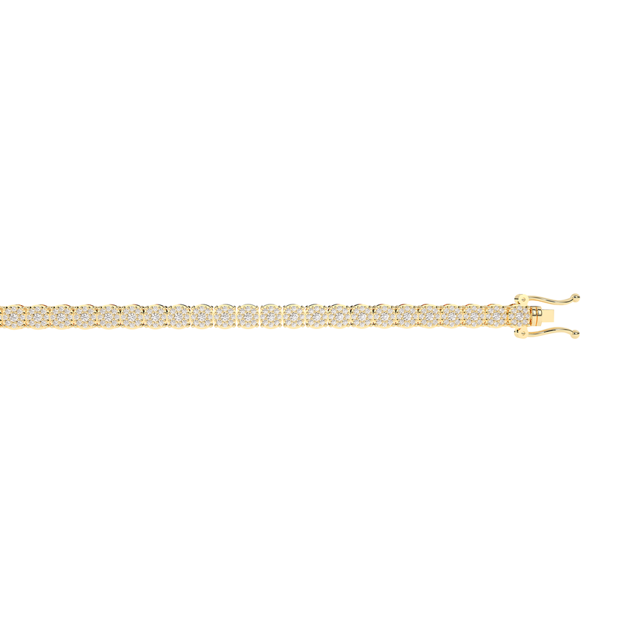 Diamond Clustered Tennis Bracelet