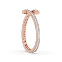 Baguette Invisible Set Diamond Bangle