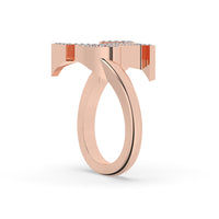 Diamond Initial Ring