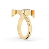 Diamond Initial Ring