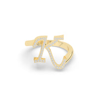 Diamond Initial Ring