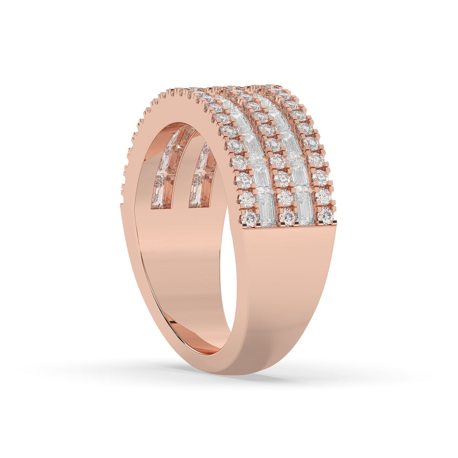 Alternating Baguette and Round Band