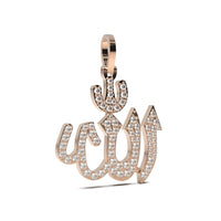 Single Layered Round Diamond "Allah" Pendant