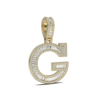 3D Baguette Initial Charm