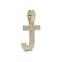 3D Baguette Initial Charm