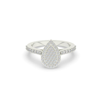 Diamond Pear Cluster Engagement Ring