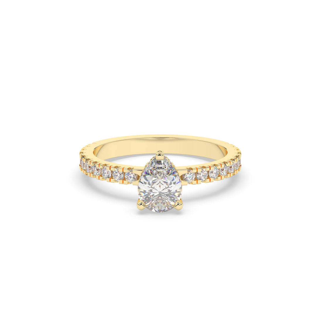 Diamond Pear Solitaire Engagement Ring