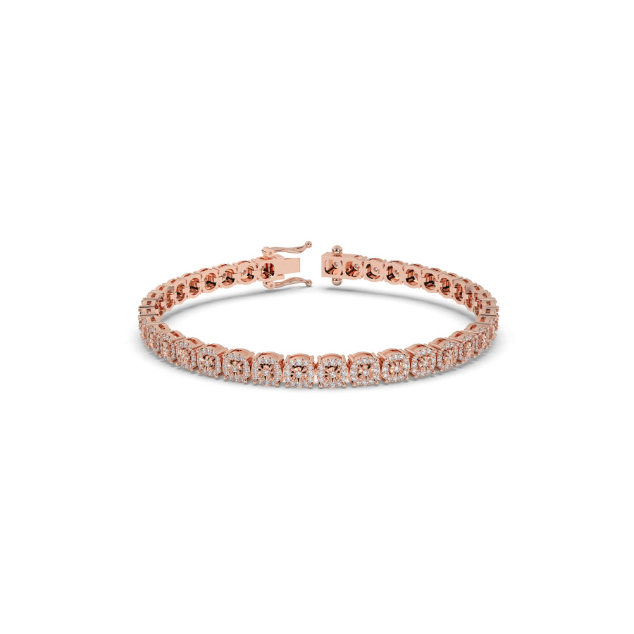 Diamond Halo Tennis Bracelet