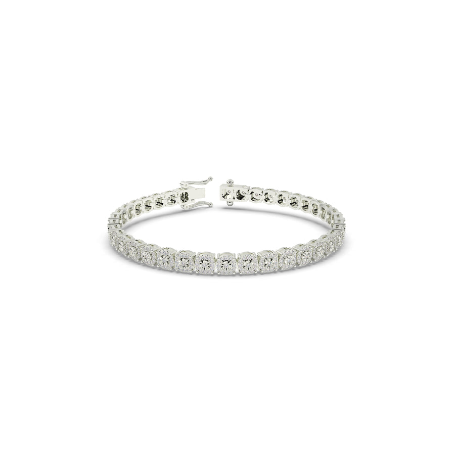 Diamond Halo Tennis Bracelet