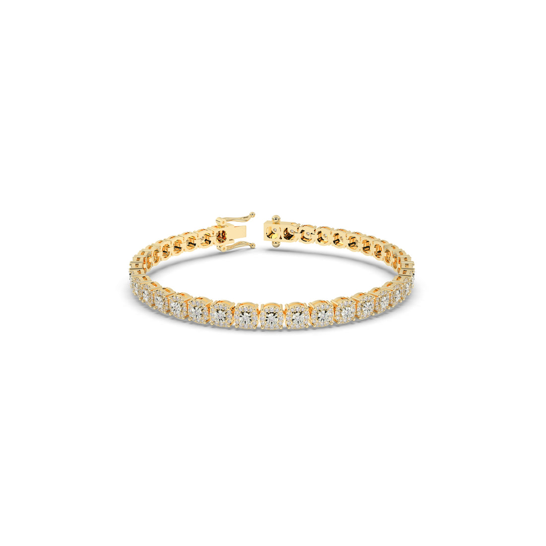 Diamond Halo Tennis Bracelet