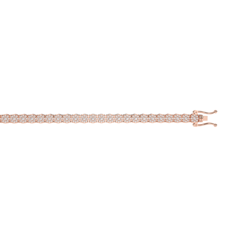 Diamond Clustered Tennis Bracelet