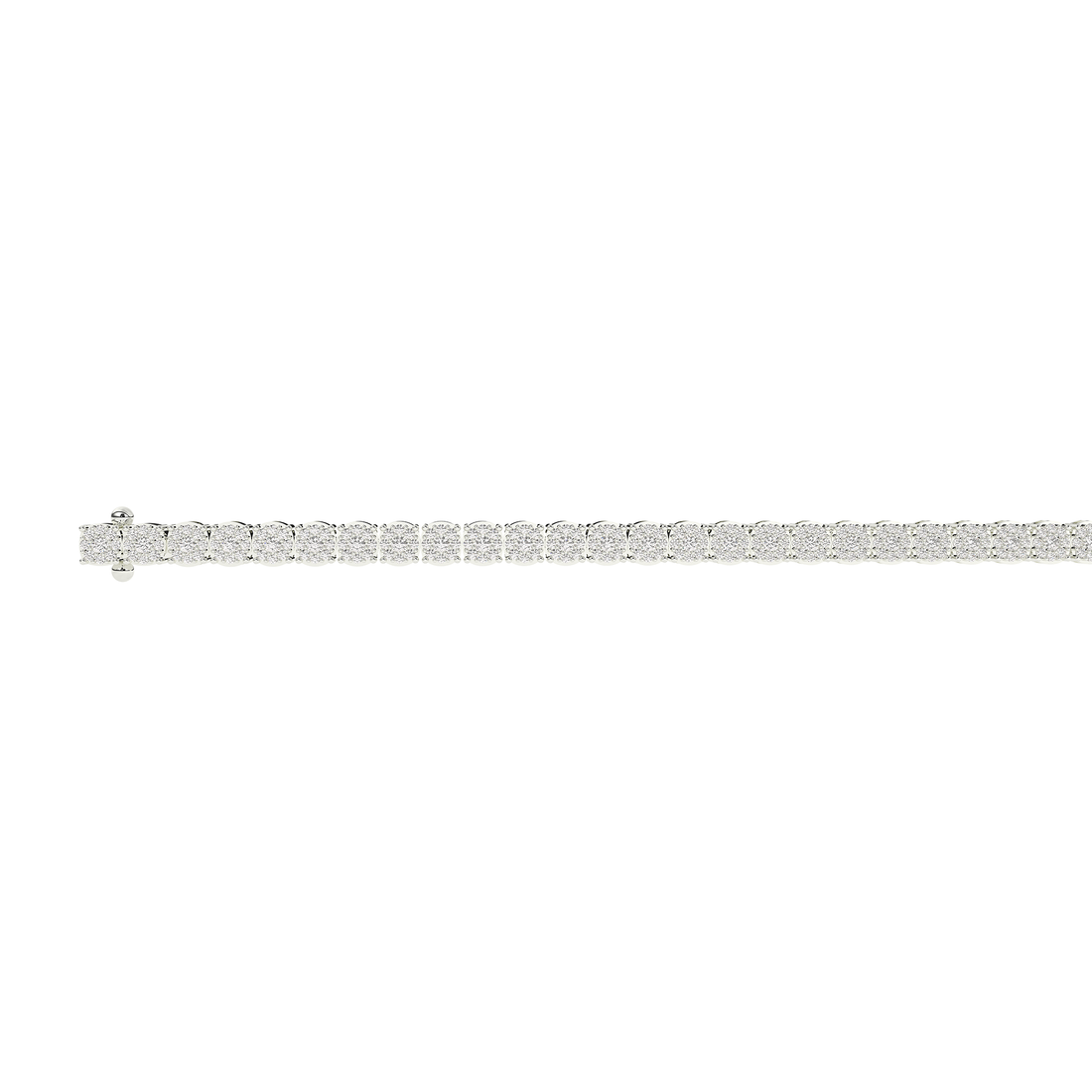 Diamond Clustered Tennis Bracelet