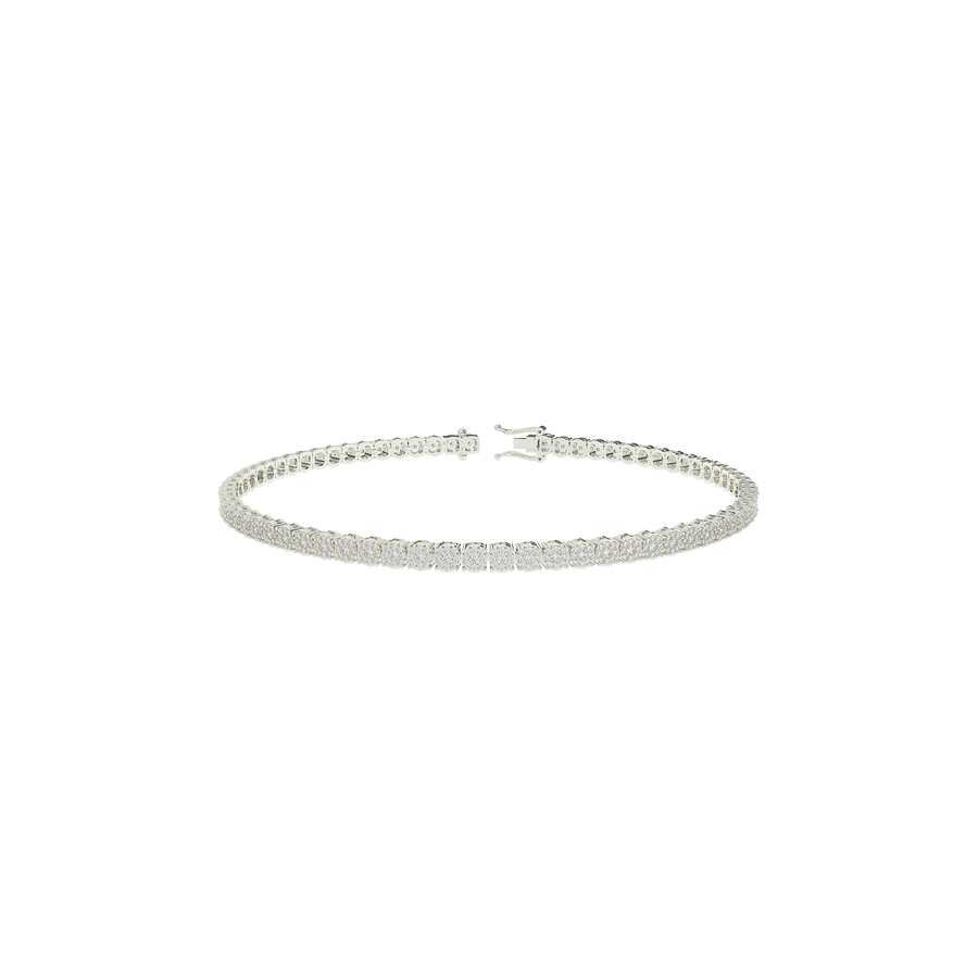 Diamond Clustered Tennis Bracelet