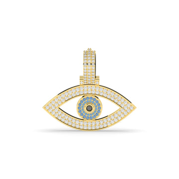 Round Diamond Evil Eye Pendant