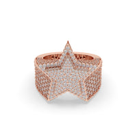 Two Layer 5 Point Star Ring