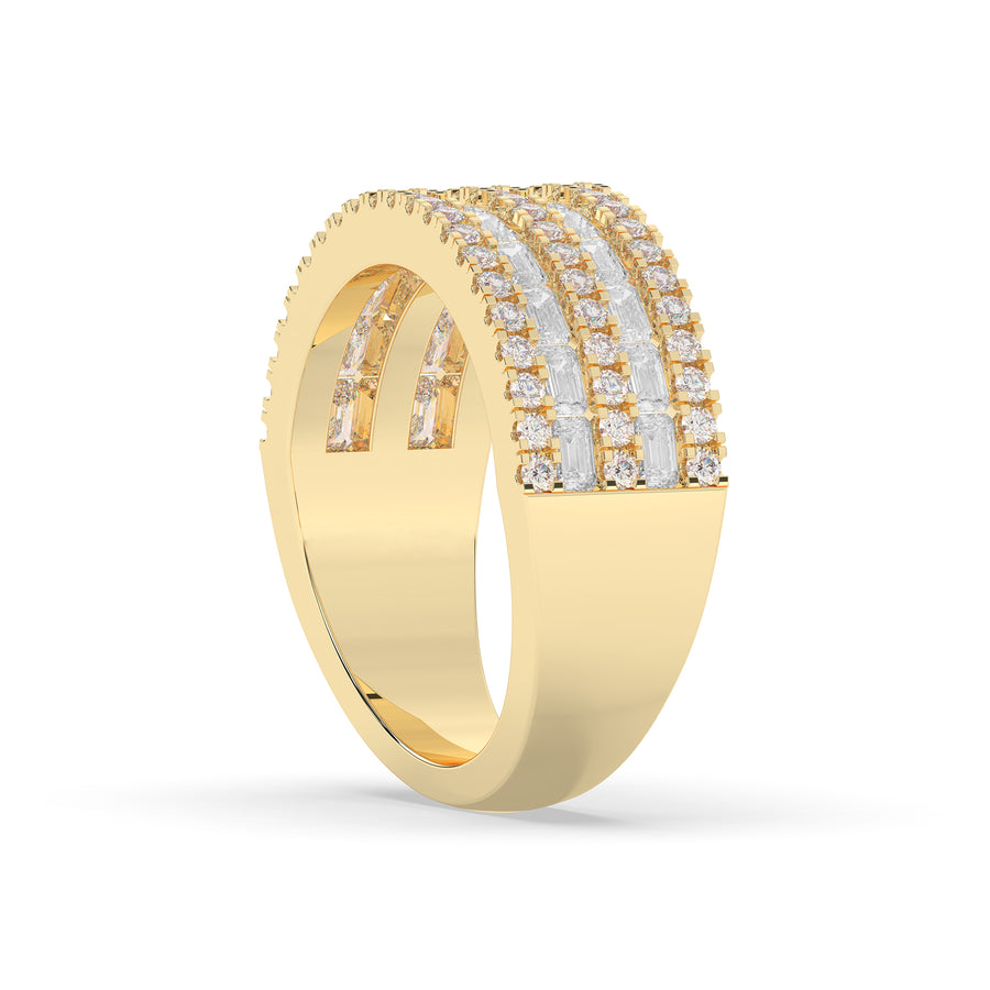 Alternating Baguette and Round Band