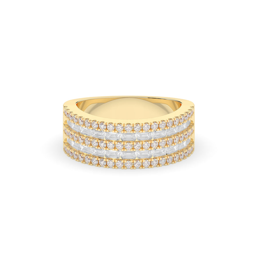 Alternating Baguette and Round Band