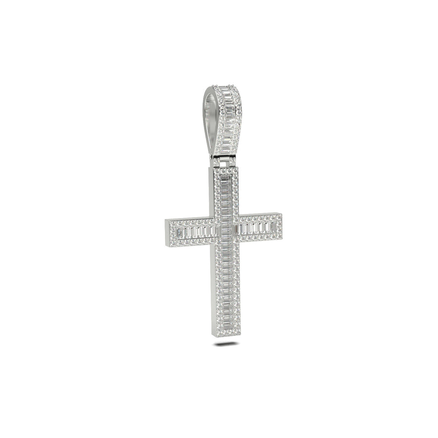 Baguette Diamond Cross Pendant